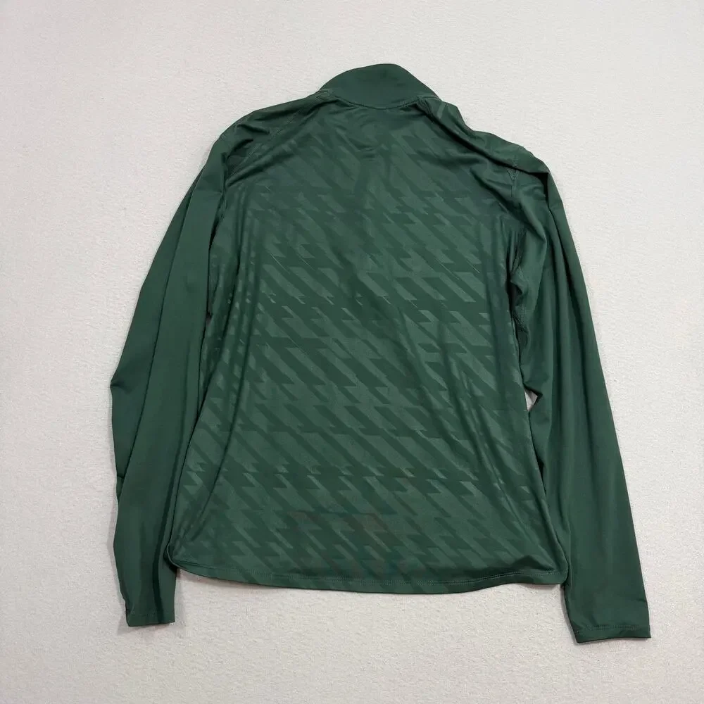 Nike Michigan State Spartans Quarter Zip Pullover Large Green Running Stretch